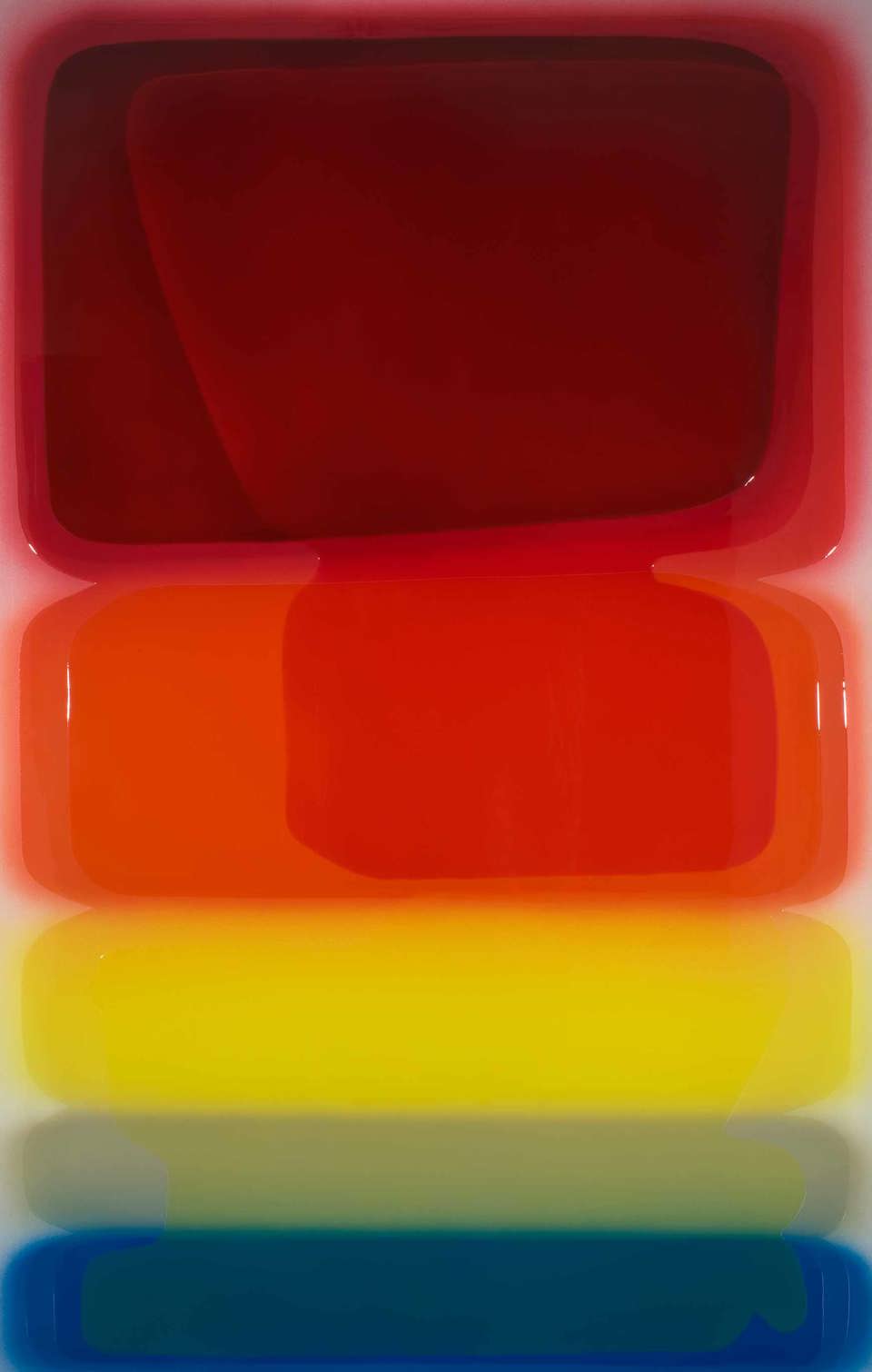 Peter Zimmermann, X-Plane, 2009, resin painting, H2500 mm x W1600 mm. Peter Zimmermann - Touring Exhibition A Continuation of Colour, Form and Pattern