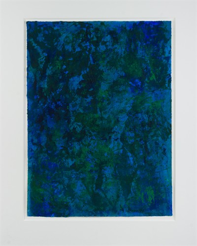Maryvonne Holzer Garden les Majorelles, mixed media on rice paper, Yves Saint Laurent