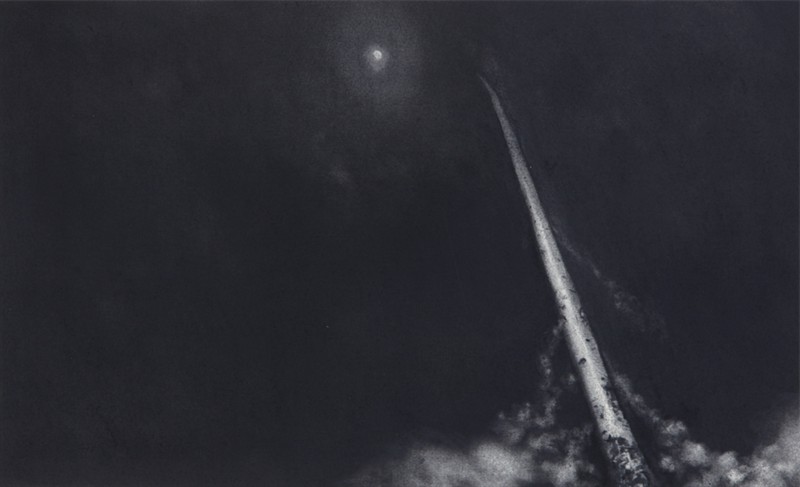 Pip Dickens Space Race: Launch I, 2010 Pip Dickens
Space Race: Launch I, 2010, Charcoal on paper