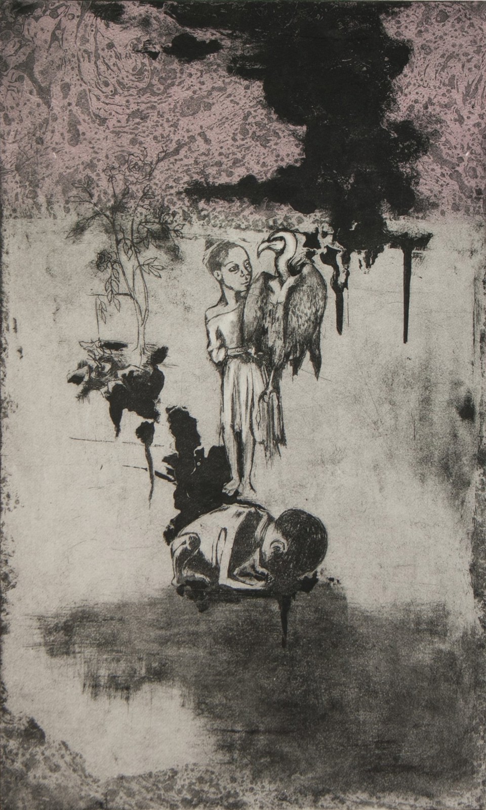 Rosy Skies, etching from the Alice in Wonderland series, 2013. Velvert Zoe Ramos