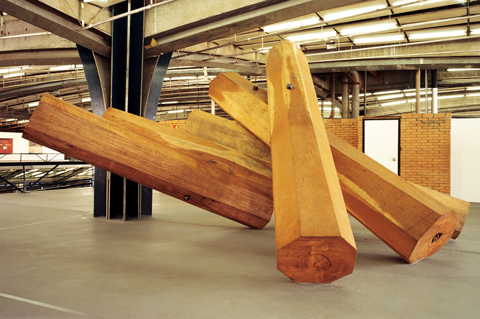 A profound Brazilian vivência . sculpture, tachi wood, public commission Elisa Bracher