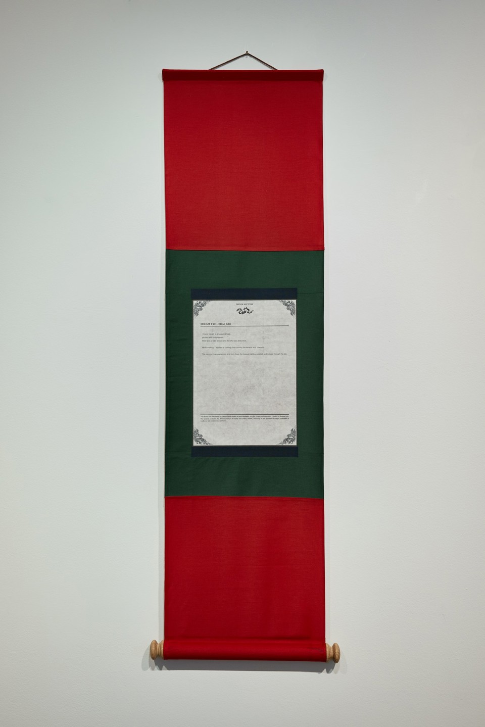 Bongsu Park, Dream Scroll #211116DAI_GBI , Japanese handmade silk roll, H1100 mm x W350 mm. The Power of Art #93 Bongsu Park 'Dream Auction'