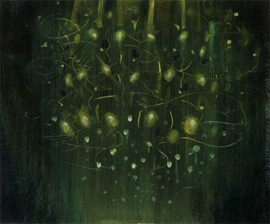 Chandelier 4, private collector, oil on paper, Pip Dickens