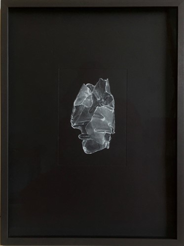 Royal Academy of Arts Summer Exhibition 2019. photopolymer etching, white ink on black paper, 